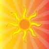 sun vector, travel background, holiday