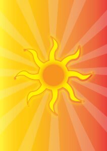 sun vector, travel background, holiday