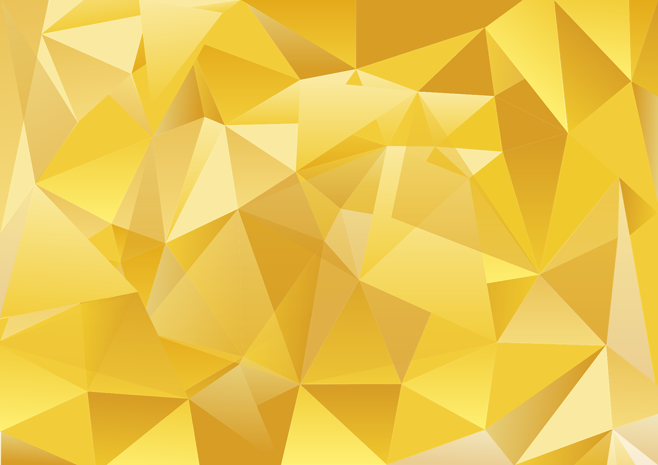 polygon, polygonal, gold