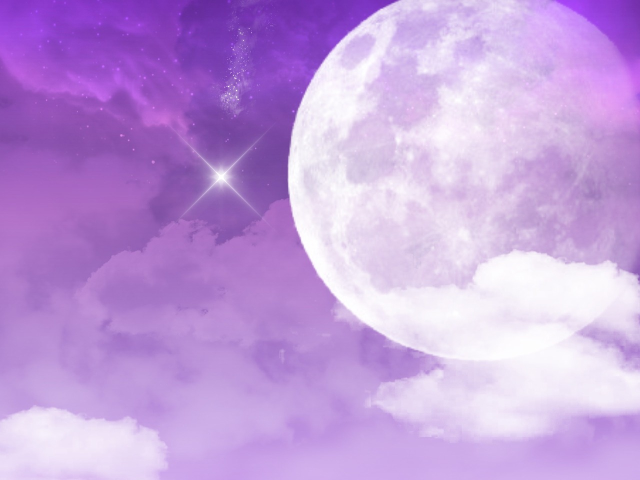 purple, sky, star