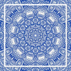 blue, mandala, kaleidoscope