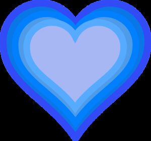 heart, blue, love