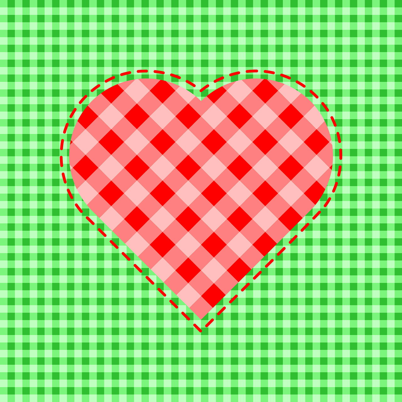 heart, symbol, patchwork