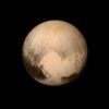 Pluto on a black background