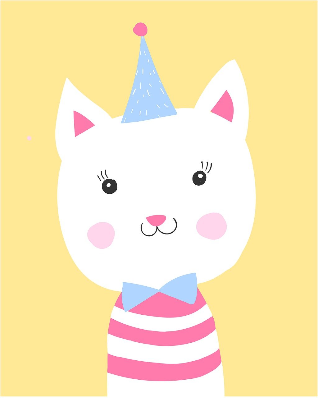 animal, party hat, cute