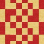 fabric, geometric, red