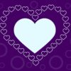 heart, purple, background