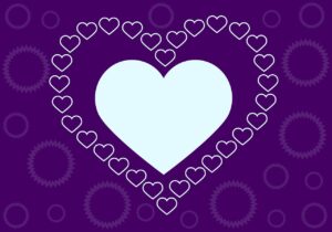 heart, purple, background