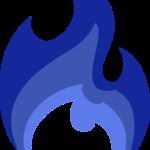 fire, blue flame, icon