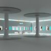 space station, interior design, spaceship interior