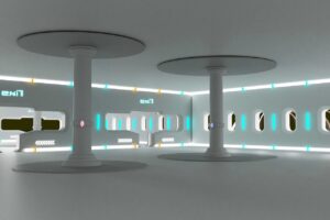 space station, interior design, spaceship interior