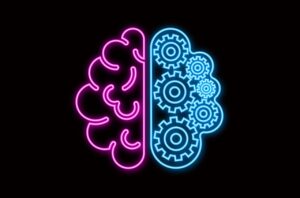 artificial, brain logo, digital icon