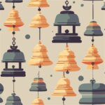 temple, bells, pattern