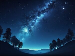 landscape, night's stars, sky