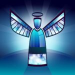 angel, abstract, blue