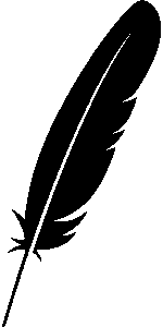 feather, silhouette, sticker