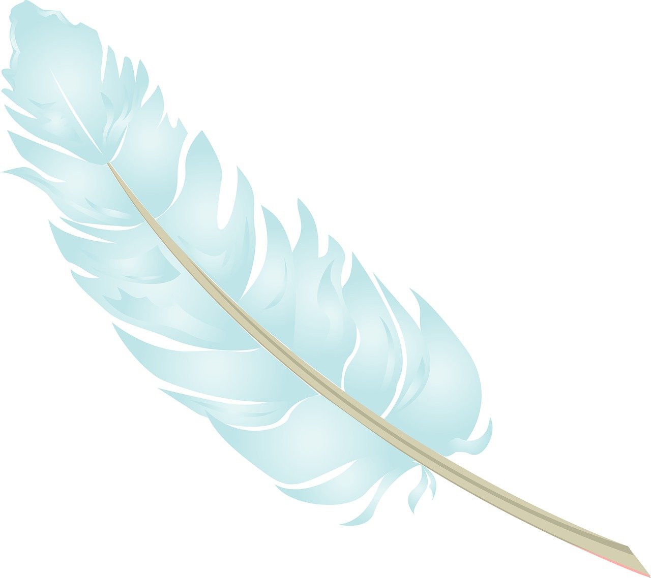 feather, blue, baby blue