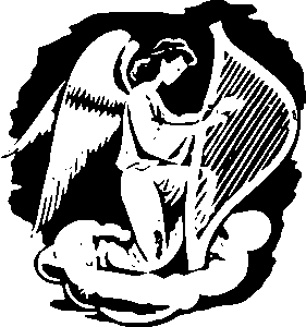 angel playing the harp, angel, harp