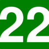 green, white, 22