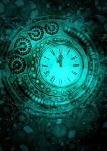 steampunk, clock, gears