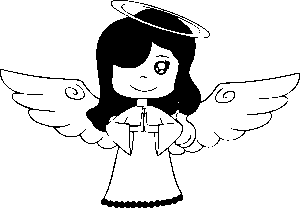 angel, girl, christmas