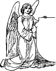 angel, line art, god