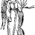 angel, line art, god