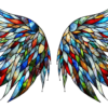 wings, stained glass, angel