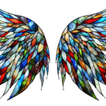 wings, stained glass, angel