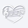 love, heart, music