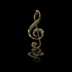 musical note, treble clef, background