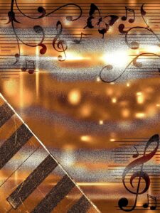 background, sheet music, antique