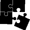 silhouette, puzzle, connect