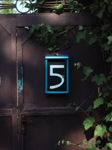 a door with a number 5 on it