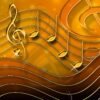 grades, clef, treble clef, music, staves, background, gold, musician, effect, composer, design, metal look, compose, melody