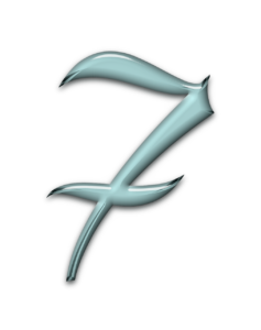 numbers, bevel, aqua, glass, blue, 7, seven